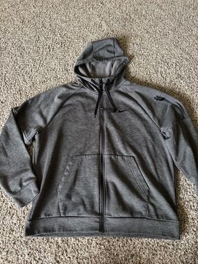 Nike Grey Therma-FIT Full-Zip Hoodie